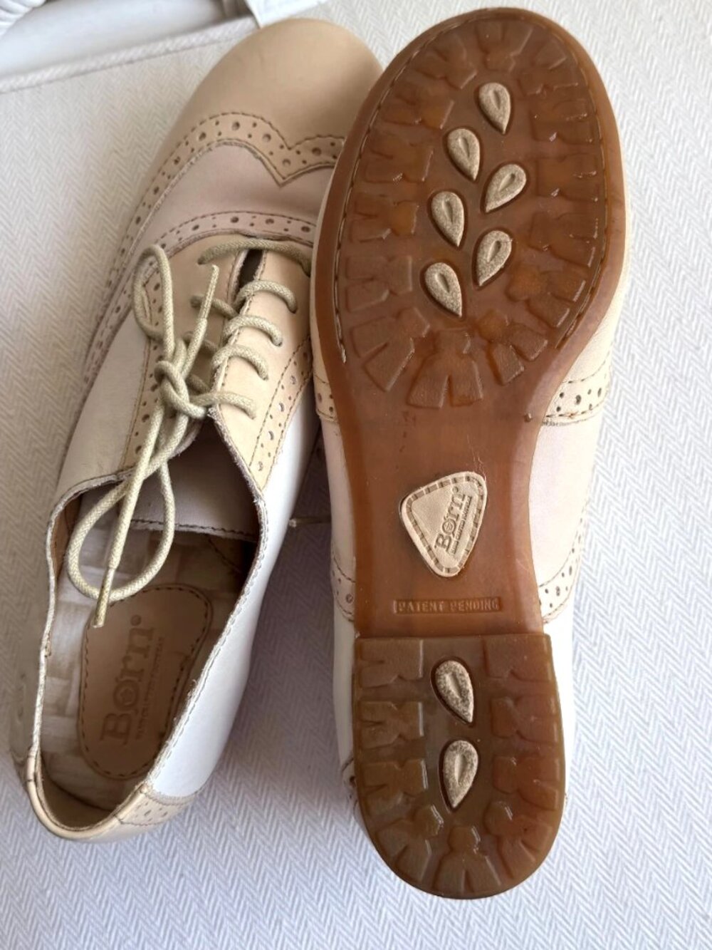 Born Bristol Women's Colorblock Leather Wingtip Oxfords Brogues 7M Style D37037 - Picture 6 of 13